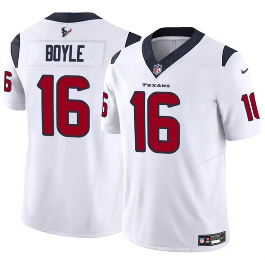Men's White Houston Texans #16 Tim Boyle 2024 F.U.S.E Vapor Untouchable Stitched Football Jersey